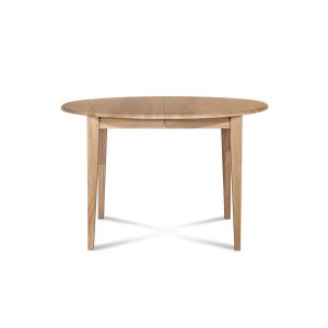 Table ronde extensible bois D105 avec 1 allonge et pieds fu…