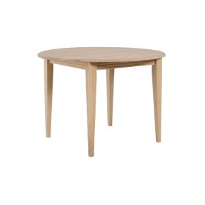 Table ronde extensible chêne blanchi 4/6 places D105 pieds…