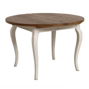 Table ronde extensible en bois marron