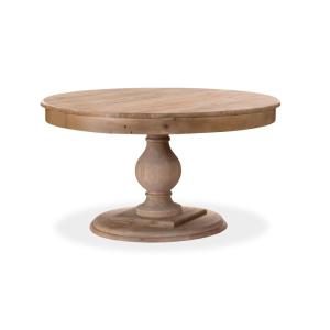 Table ronde extensible en bois massif naturel 6 personnes