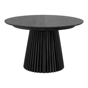Table ronde extensible en bois noir