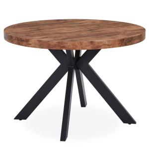 Table ronde extensible myriade noir et noyer
