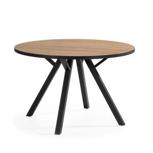 Table ronde pour 4 personnes, chêne, 120x77 cm