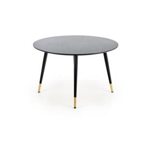 Table ronde pour 4 personnes noire 120x75 cm