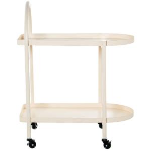 Table roulante desserte cuisine en métal blanc 60x40x74cm
