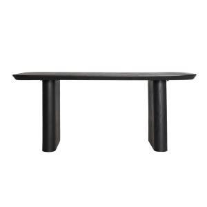 Table salon en bois de sapin noir 180x100x77 cm