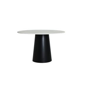 Table salon en bois mdf noir, 120x120x75 cm