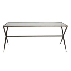 Table Salon en Fer Noir 185x80x78 cm