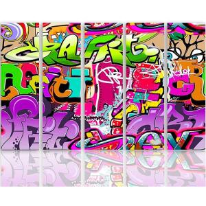 Tableau 3 sous-titres abstraction 250 x 120 cm