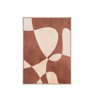 Tableau abstrait marron 70x50 cm