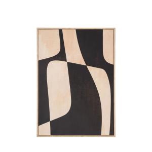 Tableau abstrait marron foncé 70x50 cm