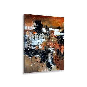 Tableau abstrait terre brune imprimé sur toile 30x45cm