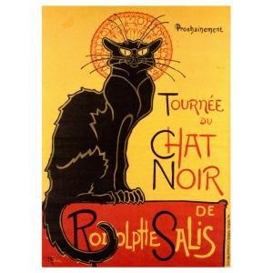 Tableau affiche artistique vintage Tournée Du Chat Noir 50x…