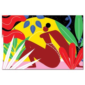 Tableau alu dibond collage all be feminist 50x30cm