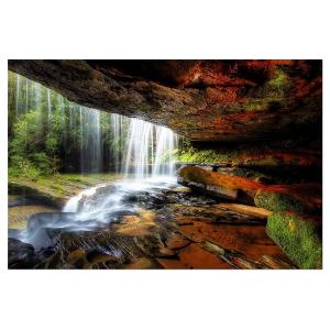 Tableau alu dibond nature chute d'eau 50x30cm