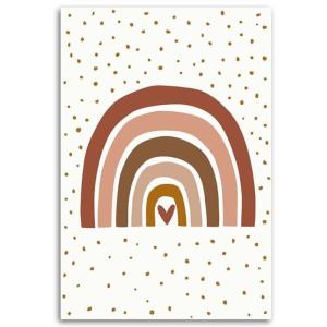 Tableau arc en ciel rose 80 x 120 cm
