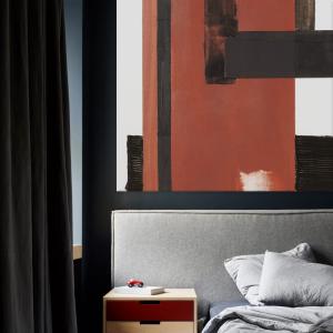 Tableau archit rouge en toile imprimée, 90x60 cm