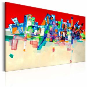 Tableau architecture abstraite 120 x 80 cm