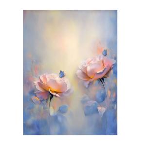 Tableau avec roses et papillons alu-dibond multicolore 30x4…