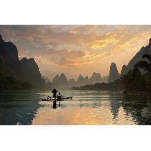 Tableau baie d' halong impression sur aluminium 120x80 cm