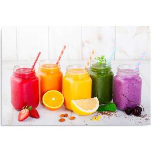 Tableau bois collection de fruits 120 x 80 cm