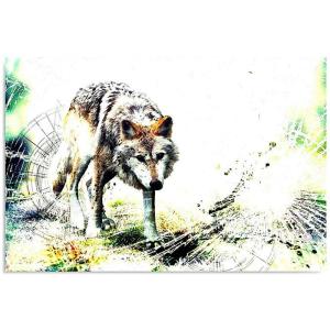 Tableau bois loup 4 120 x 80 cm