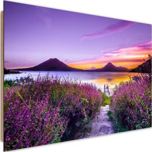 Tableau bois violet paradis 120 x 80 cm