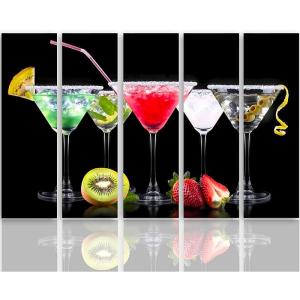 Tableau boissons et fruits 2 250 x 120 cm