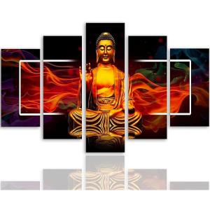 Tableau bouddha d'or 2 250 x 120 cm