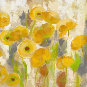 Tableau boutons d'or imprimé sur toile 80x80 cm
