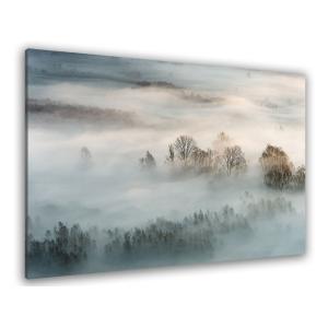 Tableau brouillard hivernal imprimé sur toile 45x30cm