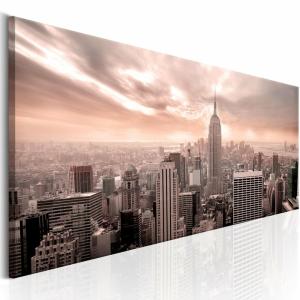 Tableau brume rose 120 x 40 cm