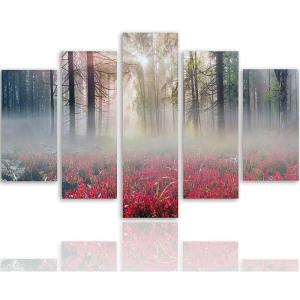 Tableau brume sur la clairière 250 x 120 cm