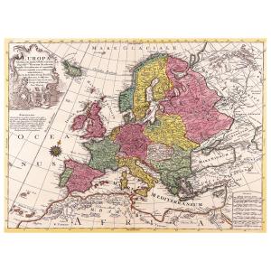 Tableau cartographie ancienne carte No.36 80x100cm