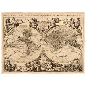 Tableau cartographie ancienne carte No.58 40x50cm