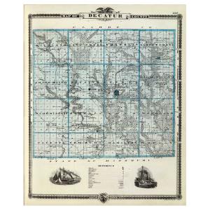 Tableau cartographie ancienne carte No.66 40x50cm