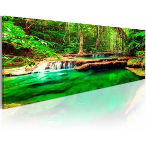 Tableau cascade d'émeraude 120 x 40 cm