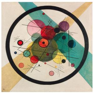 Tableau cercles en un cercle Wassily Kandinsky 50x50cm
