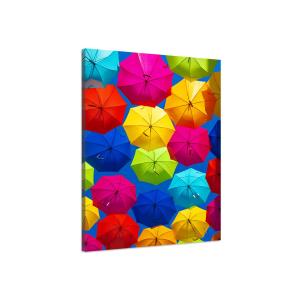 Tableau ciel de parapluies imprimé sur toile 30x45cm