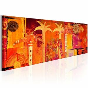 Tableau collage africain 120 x 40 cm