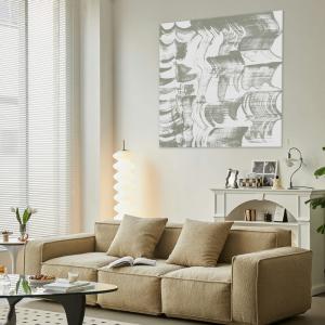 Tableau contre-sens vert en toile imprimée, 120x120 cm