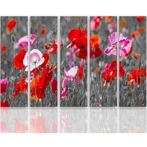 Tableau coquelicots rouges 250 x 120 cm