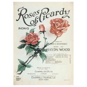 Tableau couverture de musique vintage Roses Of Picardy 50x7…