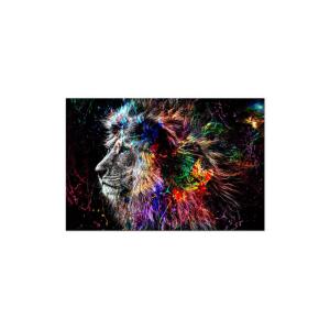 Tableau Crazy Lion 120 x 80 cm - Artgeist