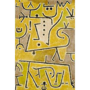 Tableau  de Klee Gilet Rouge imprimé sur toile 40x60 cm