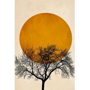 Tableau dessin arbre et sérénité imprimé sur toile 80x120 c…