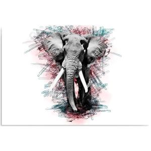 Tableau éléphant 2 120 x 80 cm