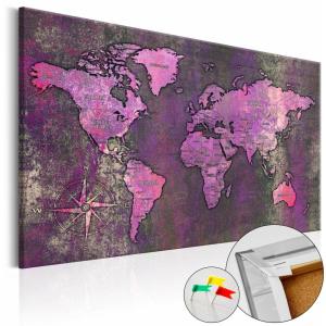 Tableau en liège carte améthyste 120 x 80 cm