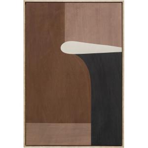 Tableau en polyester marron et noir 63x93