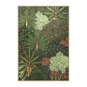 Tableau en polyester nature vert et doré 92x62x4 cm